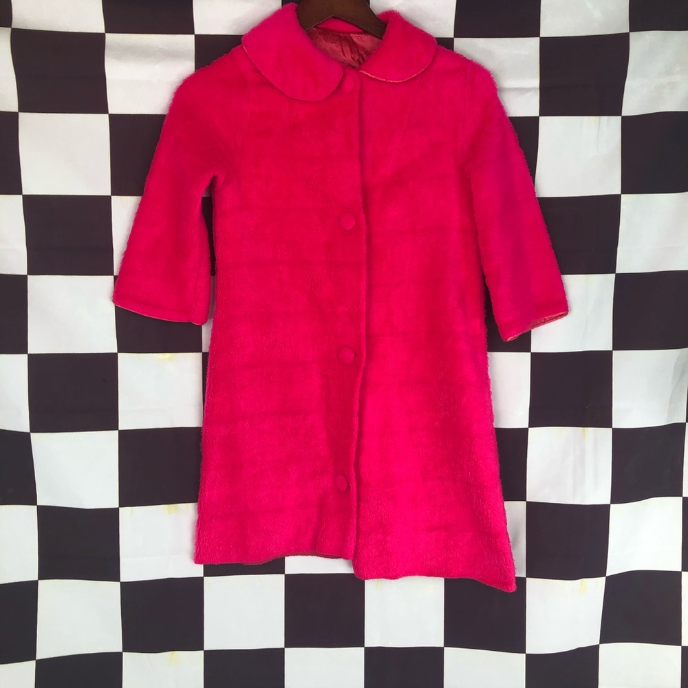 Hot pink fuzzy jacket